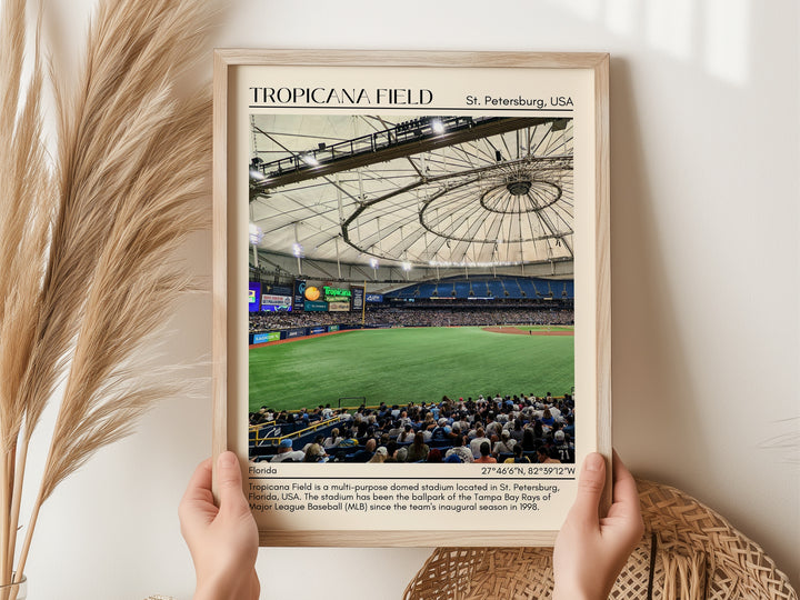 Tropicana Field Stadium Baseball Minimal Wall Art