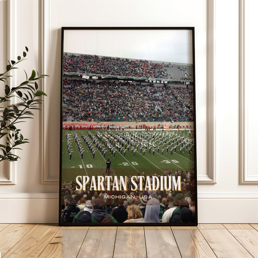 Spartan Stadium Football Wall Art