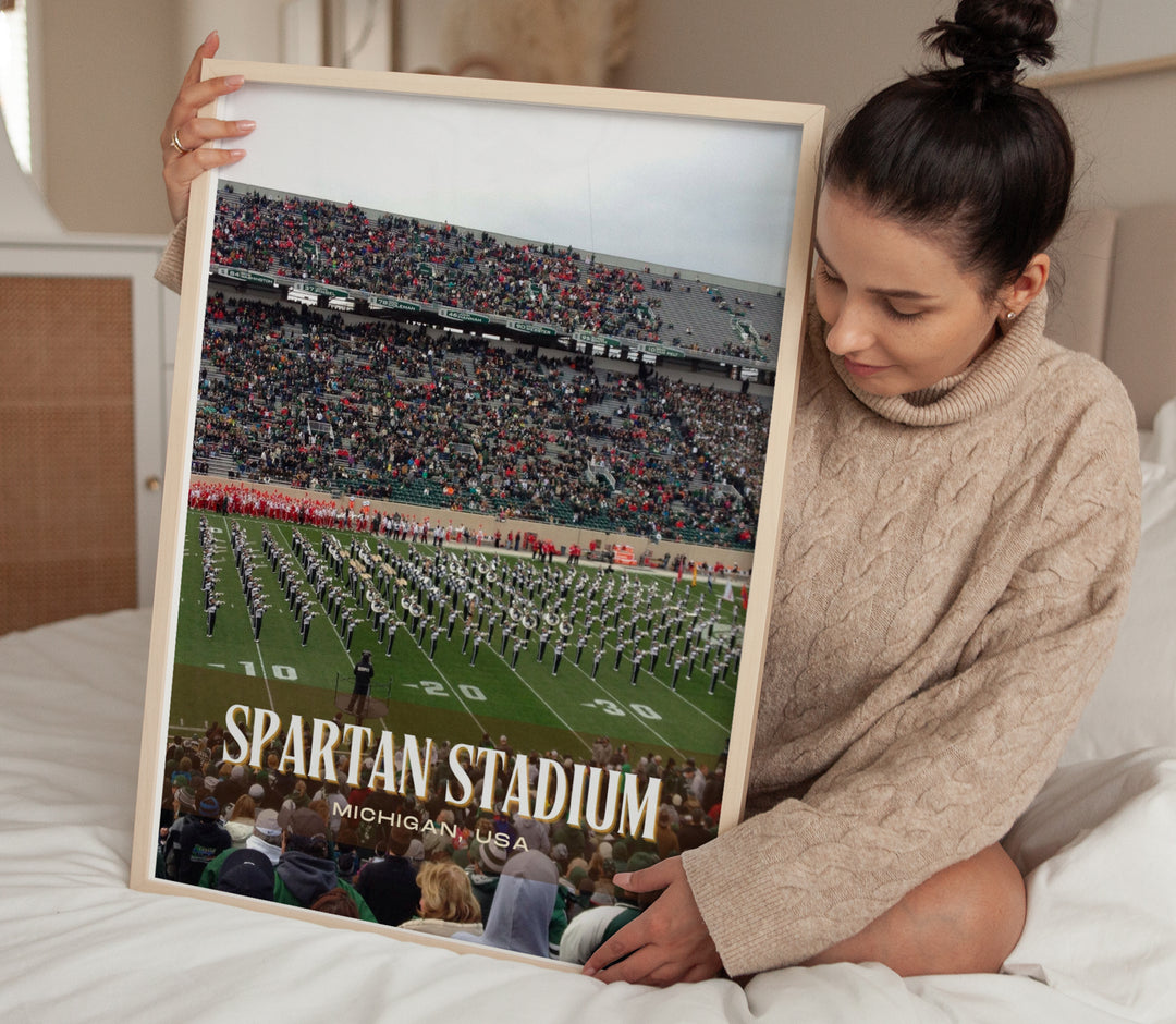 Spartan Stadium Football Wall Art