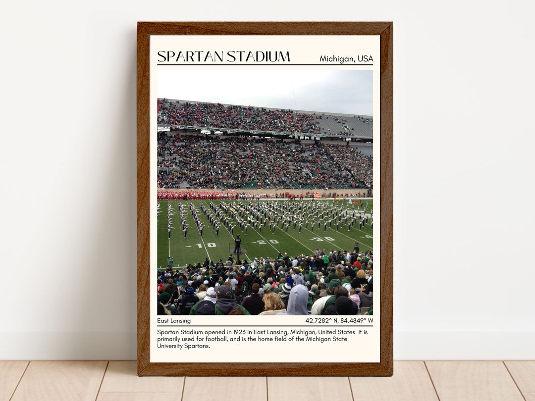 Spartan Stadium Football Minimal Wall Art