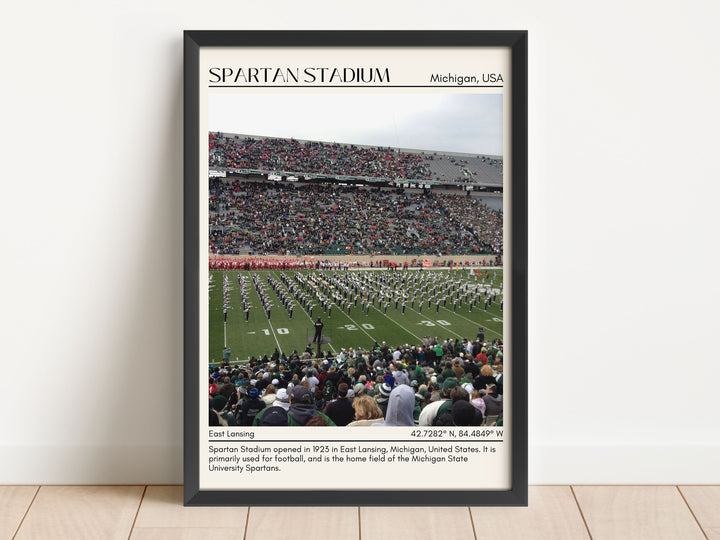 Spartan Stadium Football Minimal Wall Art