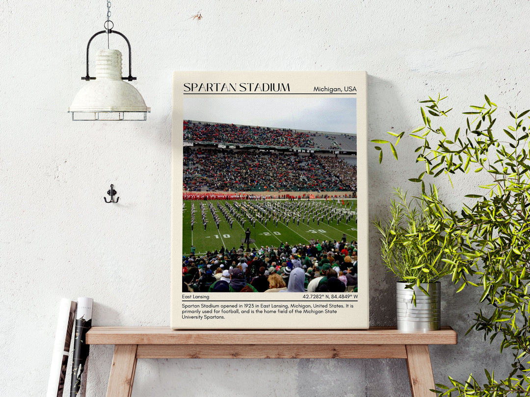 Spartan Stadium Football Minimal Wall Art