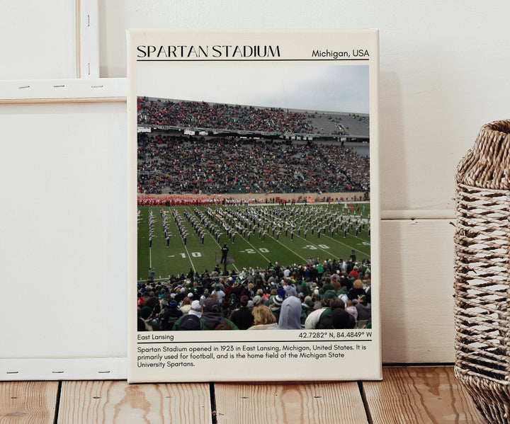 Spartan Stadium Football Minimal Wall Art