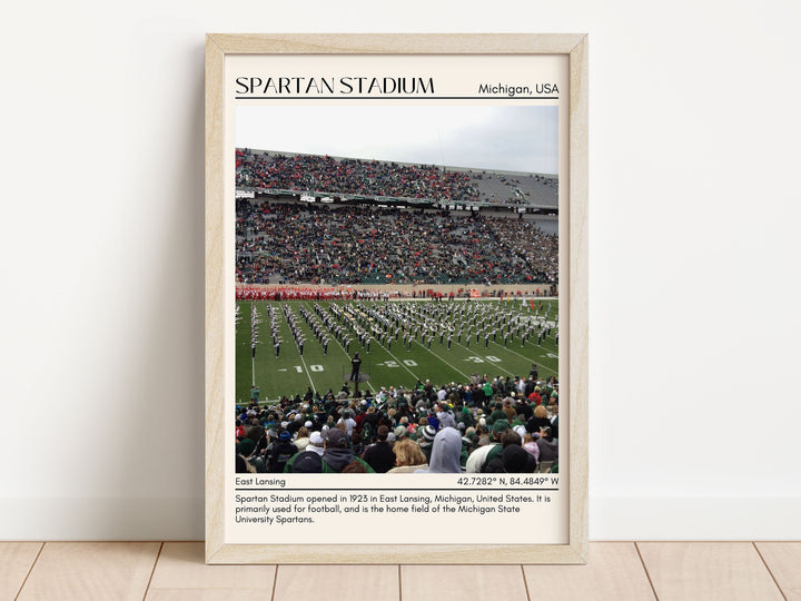 Spartan Stadium Football Minimal Wall Art