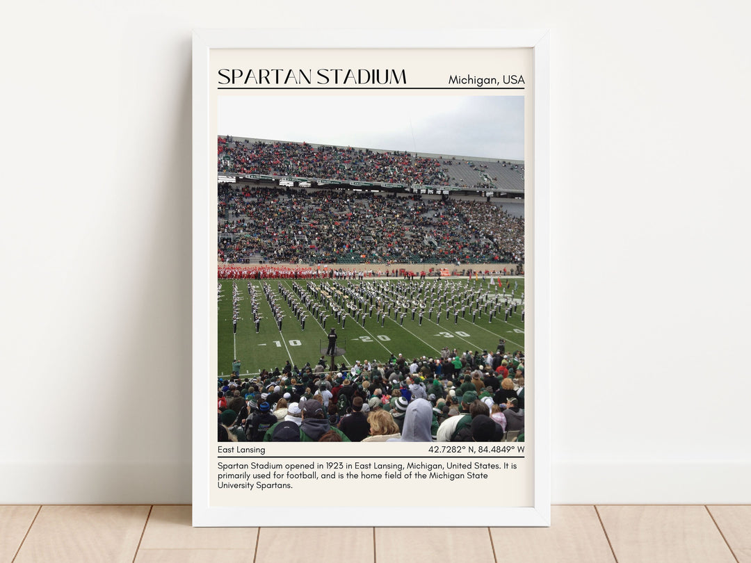 Spartan Stadium Football Minimal Wall Art