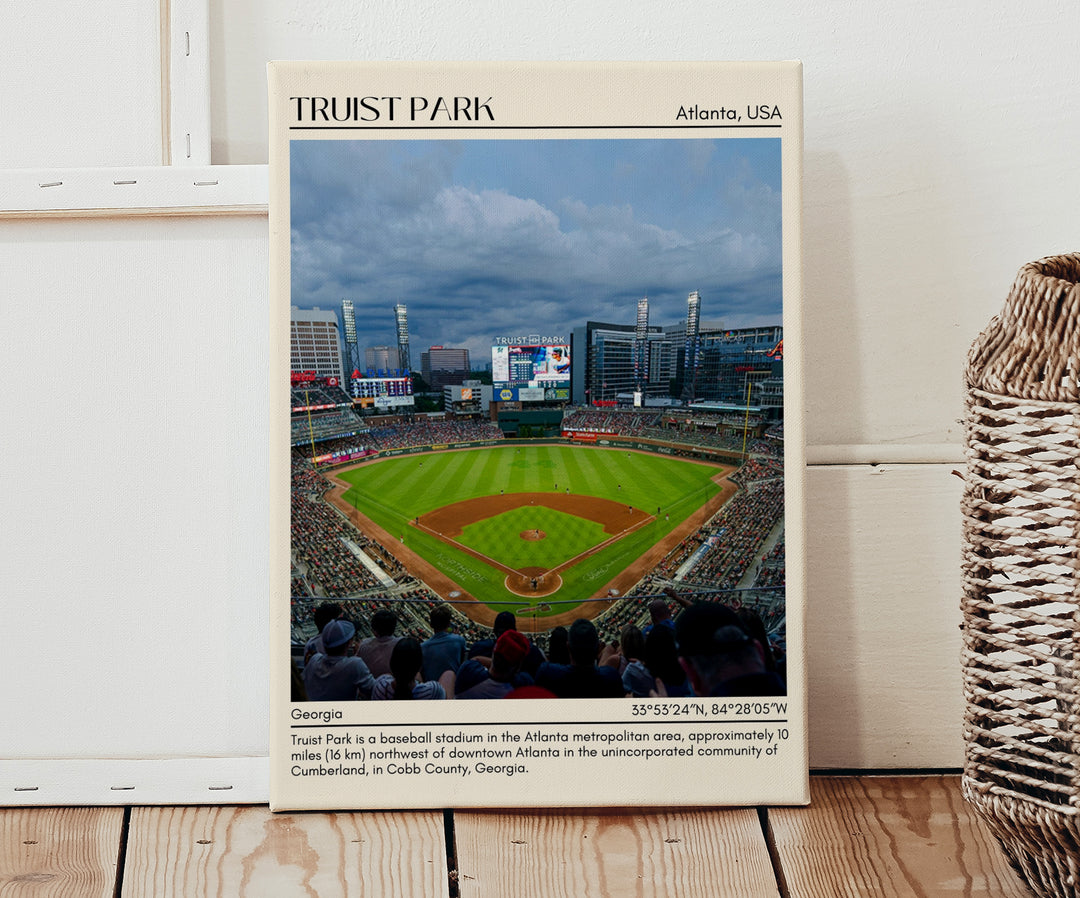 Truist Park Stadium Baseball Minimal Wall Art