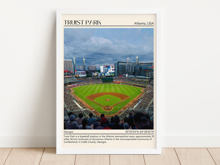 Truist Park Stadium Baseball Minimal Wall Art