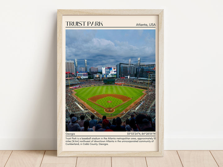 Truist Park Stadium Baseball Minimal Wall Art