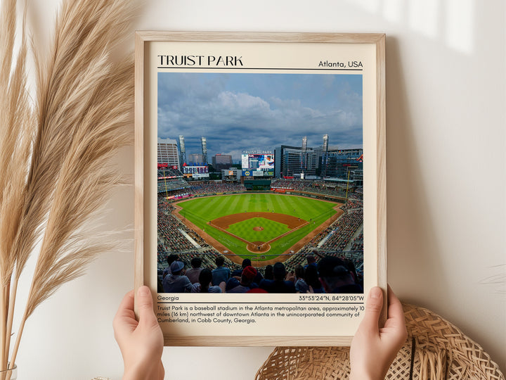 Truist Park Stadium Baseball Minimal Wall Art