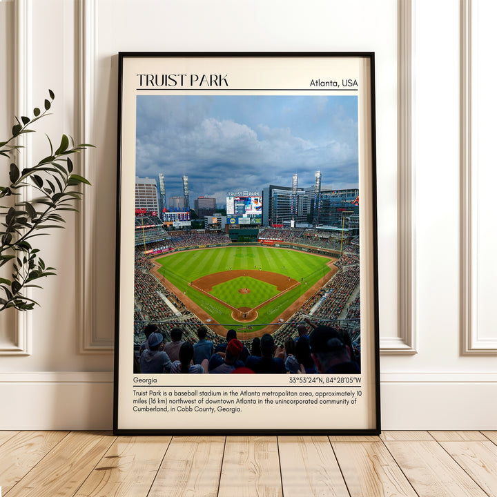 Truist Park Stadium Baseball Minimal Wall Art