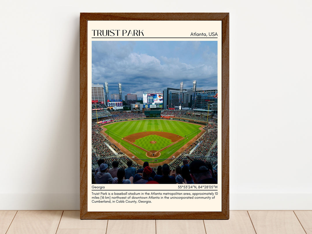 Truist Park Stadium Baseball Minimal Wall Art