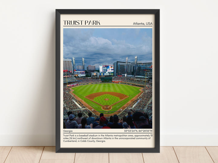 Truist Park Stadium Baseball Minimal Wall Art