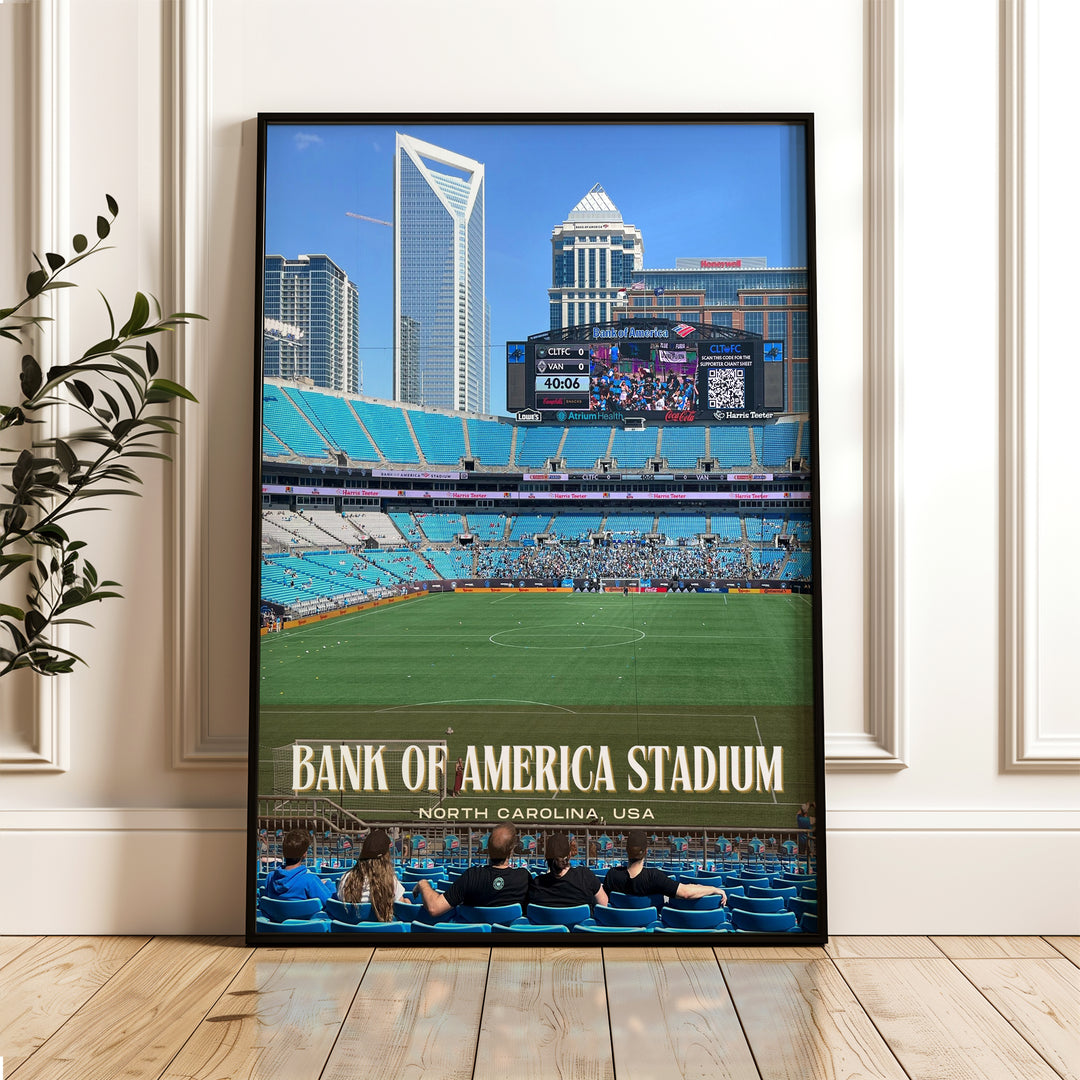 Bank of America Stadium Football Wall Art