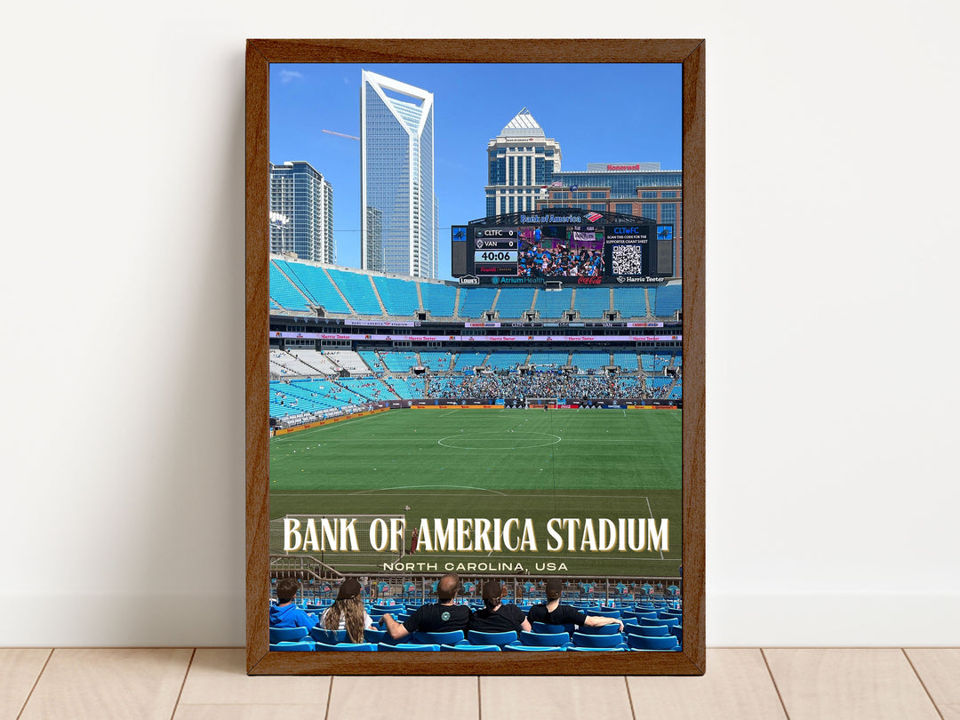 Bank of America Stadium Football Wall Art