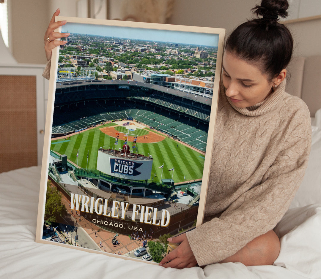 Wrigley Field Stadium Baseball Wall Art