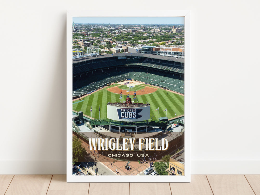 Wrigley Field Stadium Baseball Wall Art