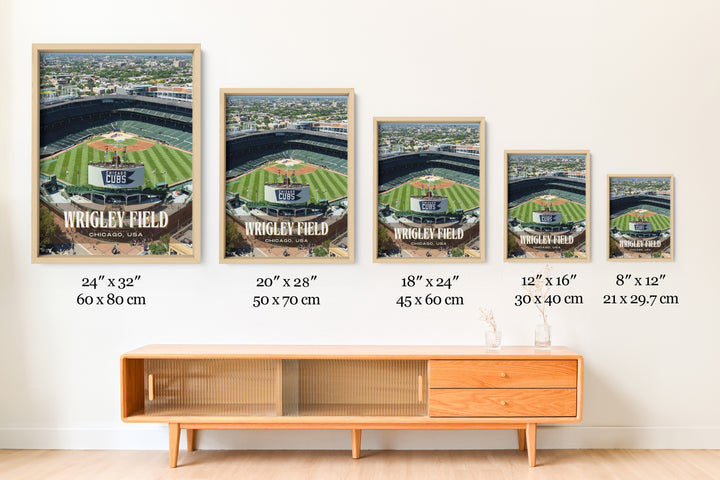 Wrigley Field Stadium Baseball Wall Art