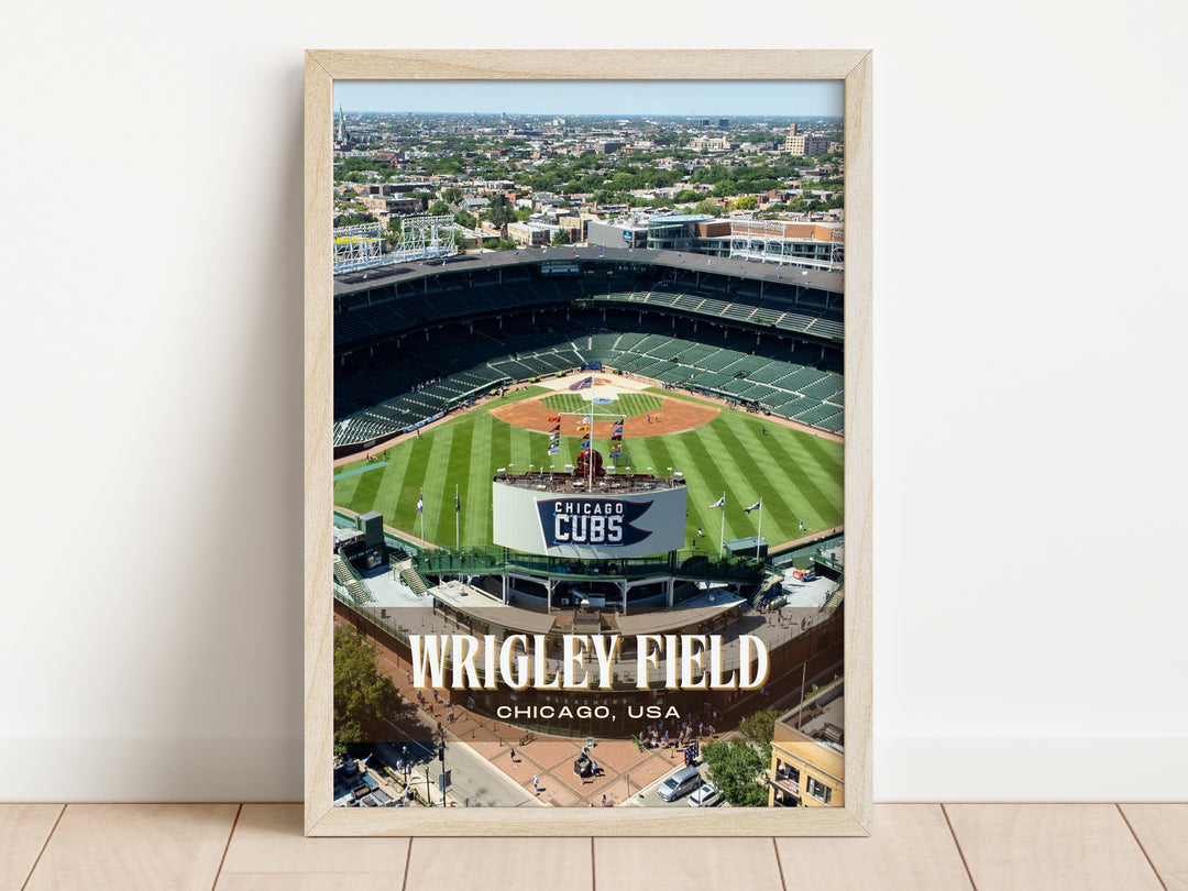 Wrigley Field Stadium Baseball Wall Art