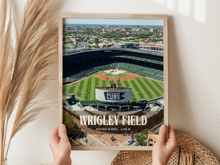 Wrigley Field Stadium Baseball Wall Art