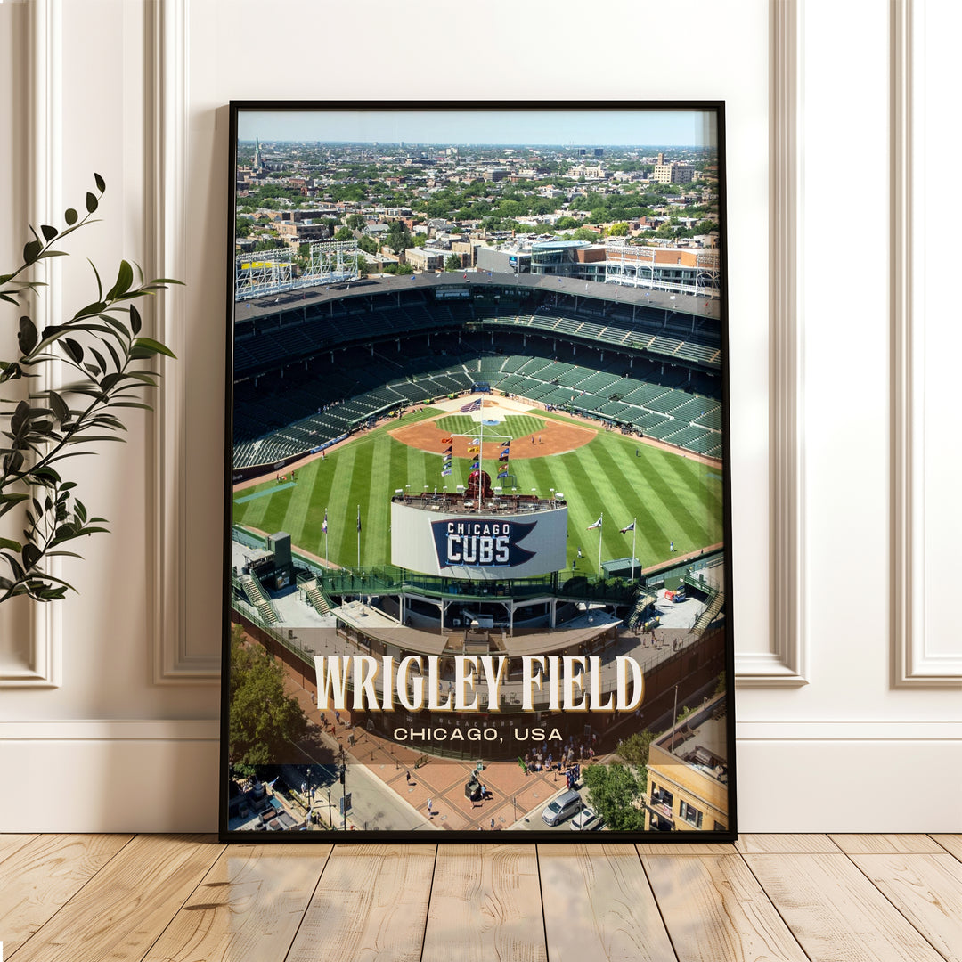 Wrigley Field Stadium Baseball Wall Art