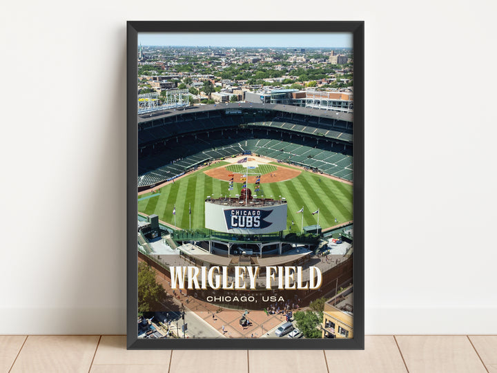 Wrigley Field Stadium Baseball Wall Art