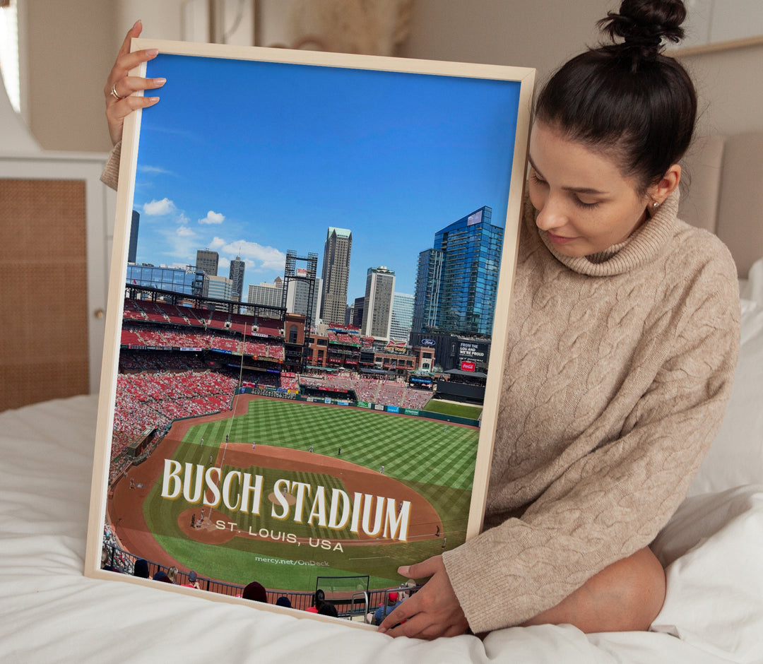 Busch Stadium Baseball Wall Art