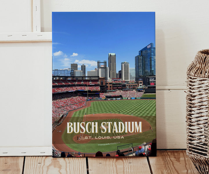 Busch Stadium Baseball Wall Art