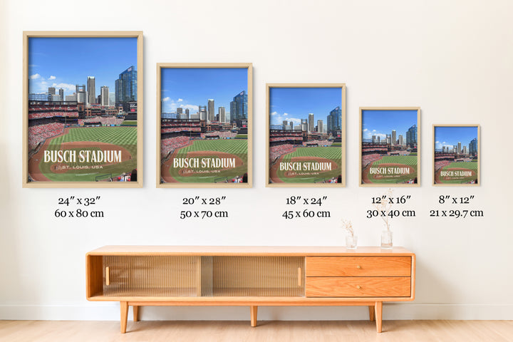 Busch Stadium Baseball Wall Art