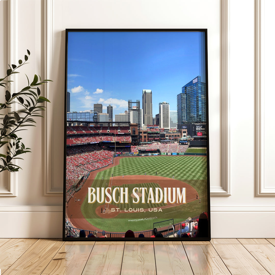 Busch Stadium Baseball Wall Art