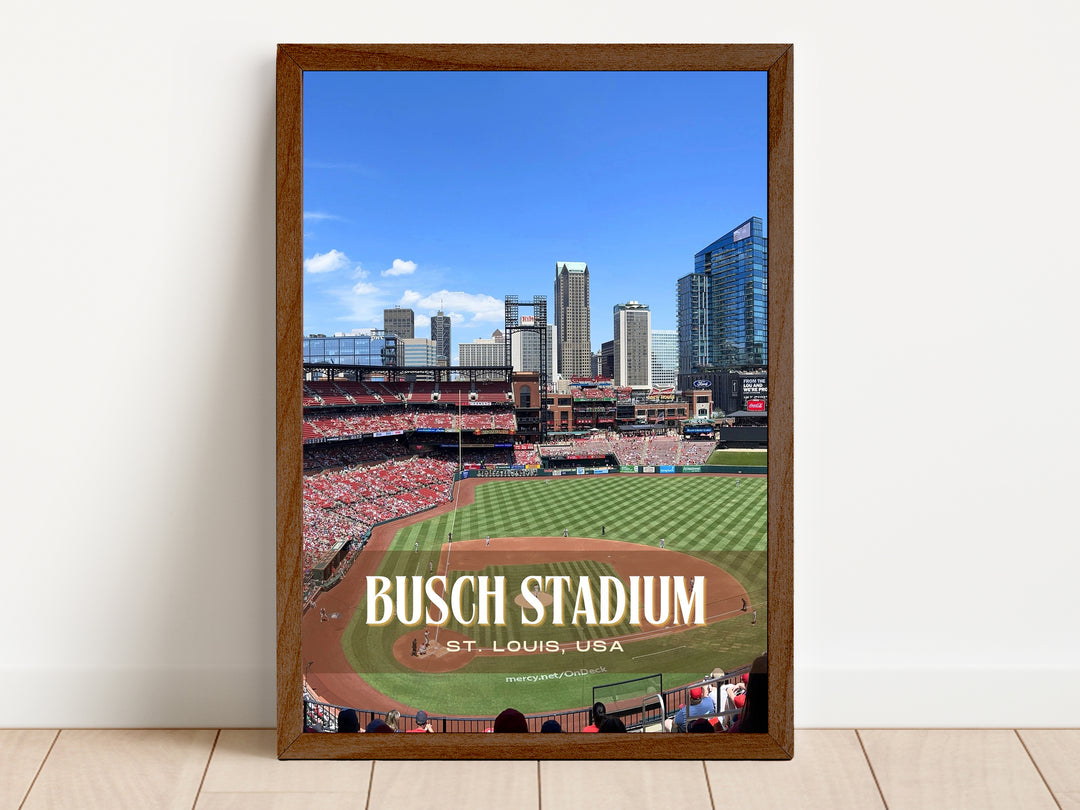 Busch Stadium Baseball Wall Art