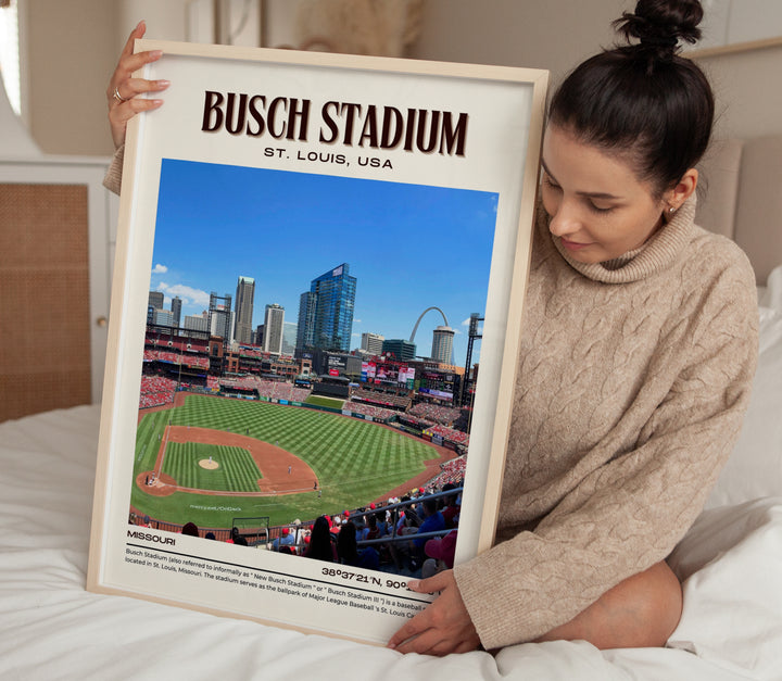 Busch Stadium Baseball Retro Wall Art