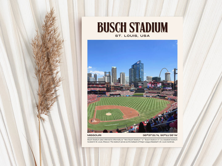 Busch Stadium Baseball Retro Wall Art