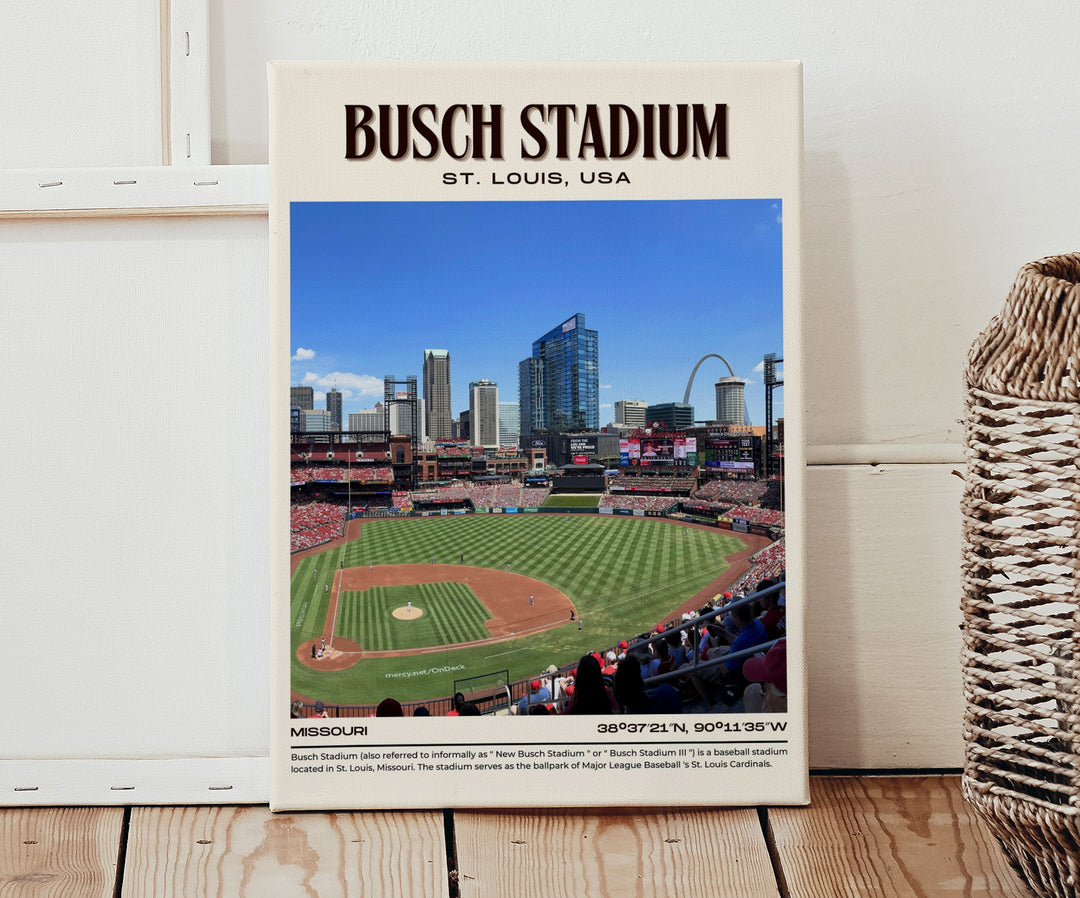 Busch Stadium Baseball Retro Wall Art