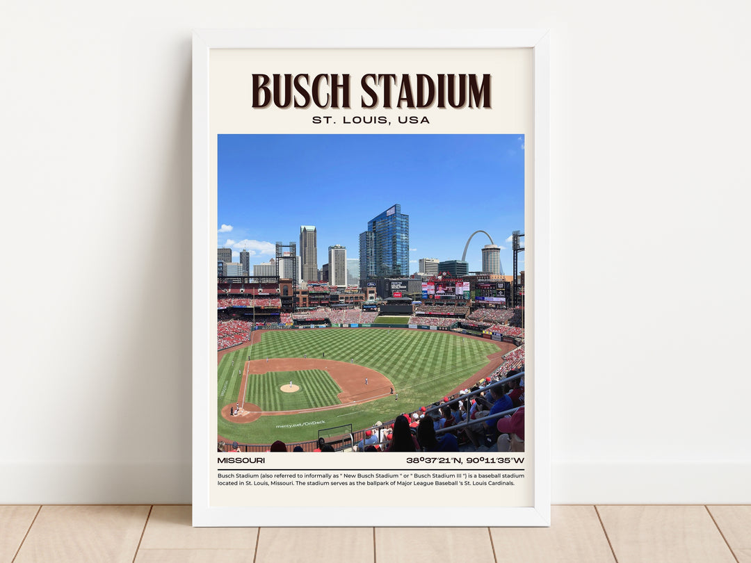 Busch Stadium Baseball Retro Wall Art