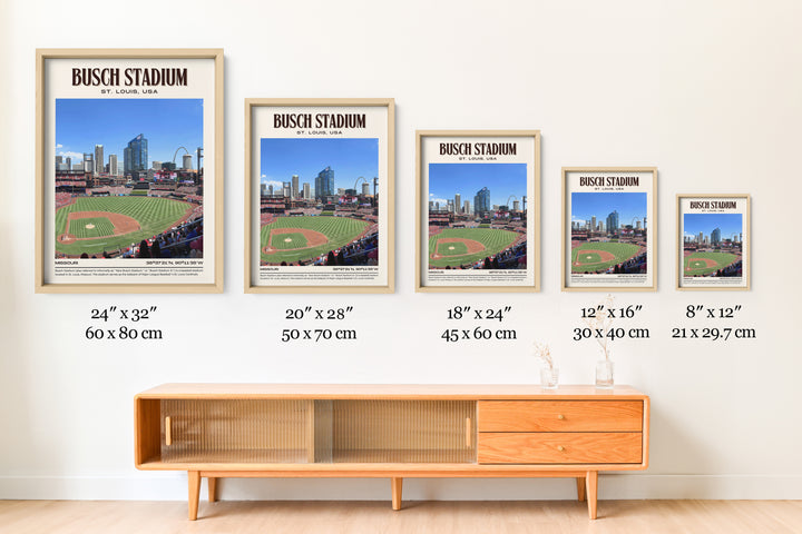 Busch Stadium Baseball Retro Wall Art