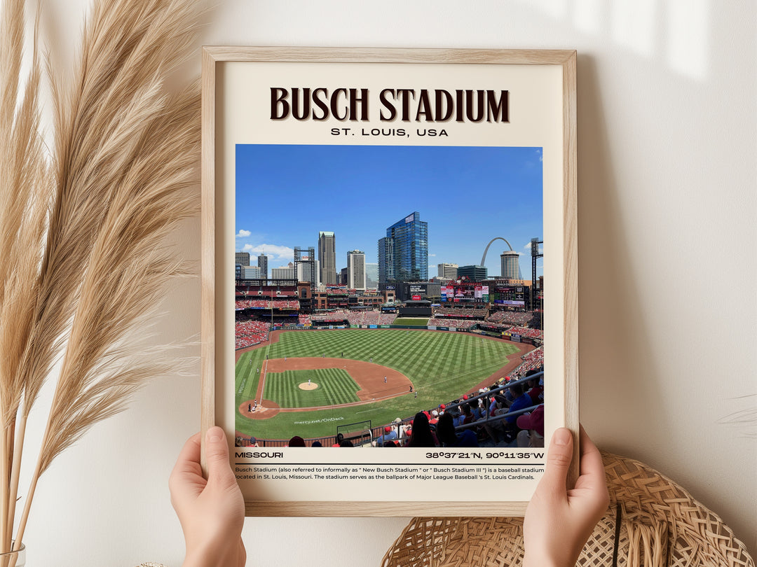 Busch Stadium Baseball Retro Wall Art