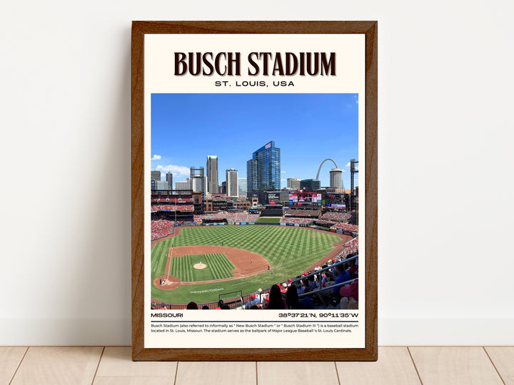 Busch Stadium Baseball Retro Wall Art