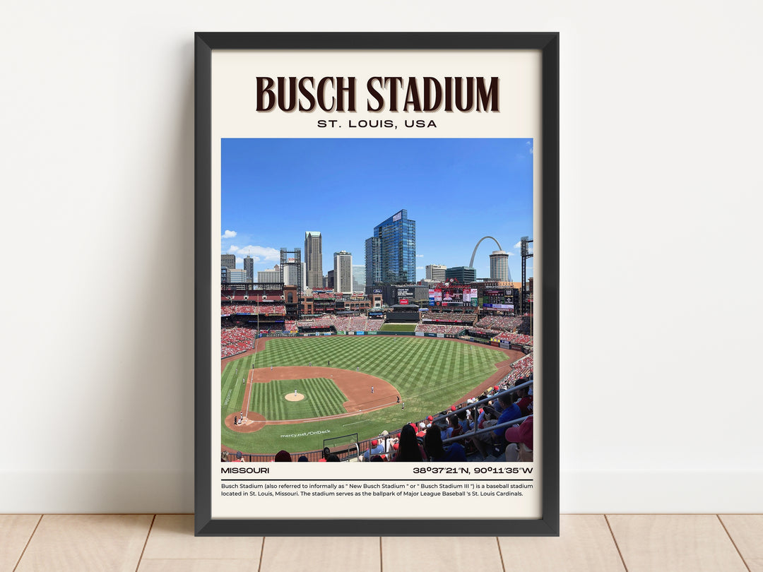 Busch Stadium Baseball Retro Wall Art