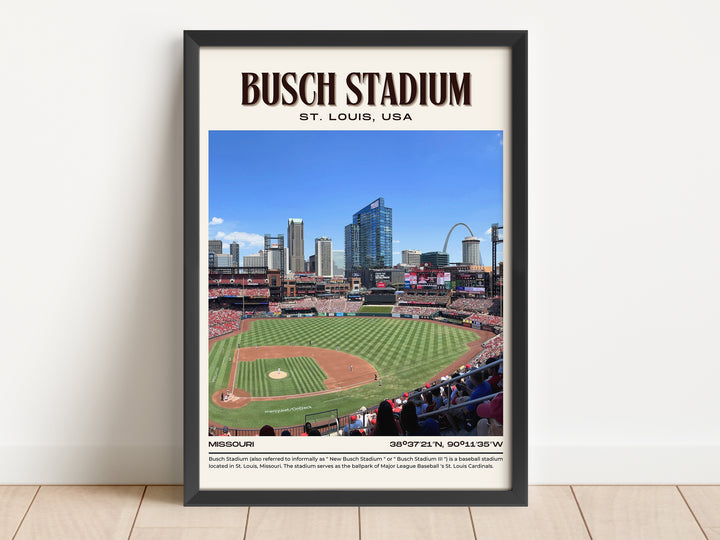 Busch Stadium Baseball Retro Wall Art