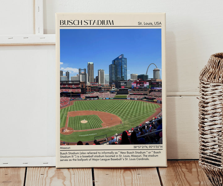 Busch Stadium Baseball Minimal Wall Art