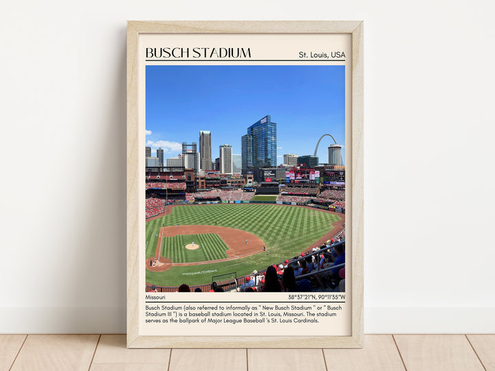 Busch Stadium Baseball Minimal Wall Art