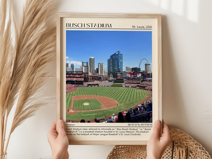 Busch Stadium Baseball Minimal Wall Art