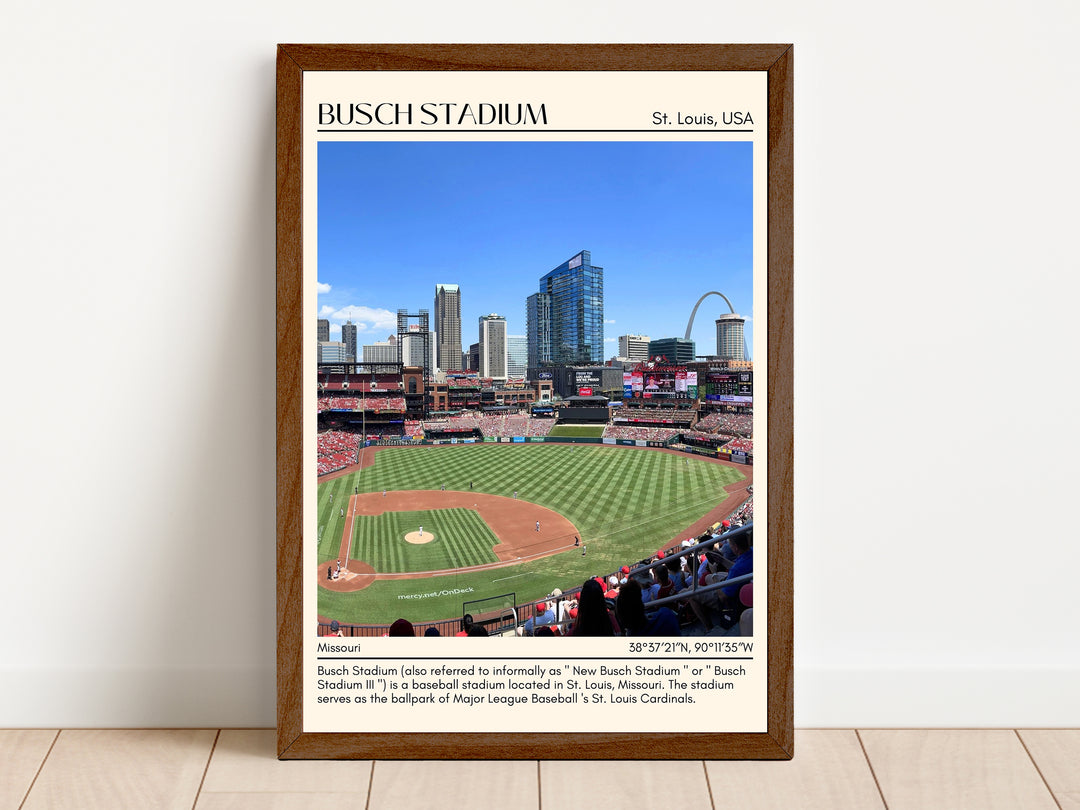 Busch Stadium Baseball Minimal Wall Art