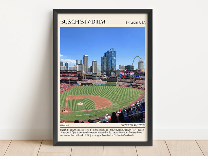 Busch Stadium Baseball Minimal Wall Art