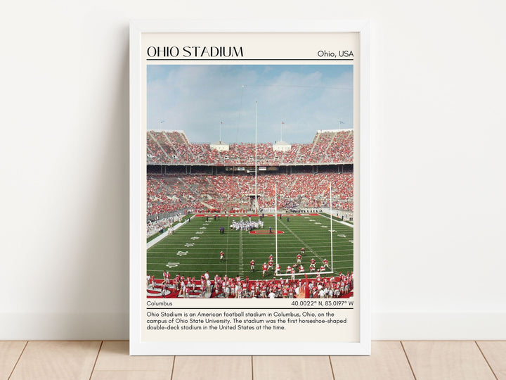 Ohio Stadium Football Minimal Wall Art