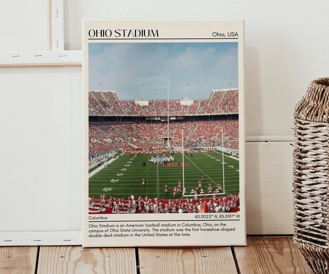 Ohio Stadium Football Minimal Wall Art