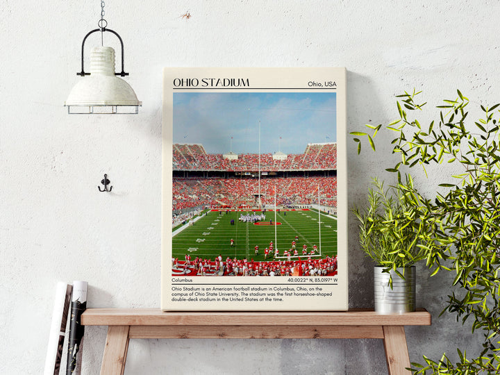 Ohio Stadium Football Minimal Wall Art