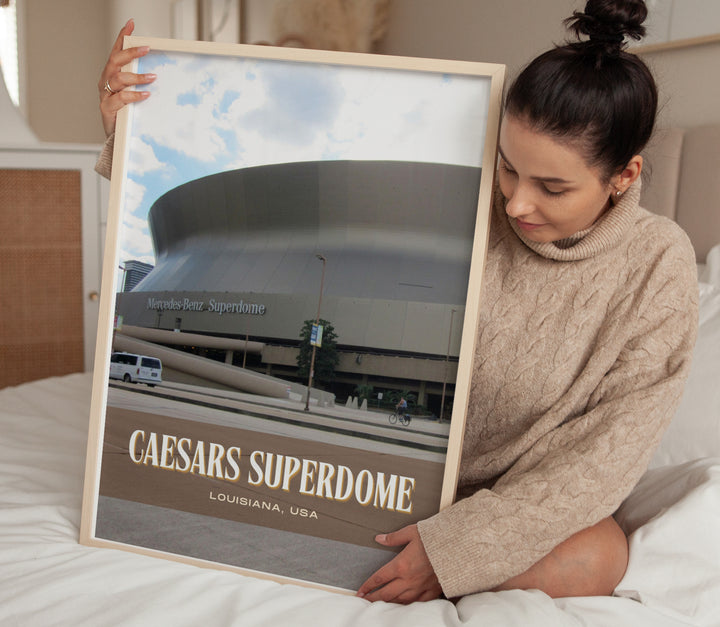 Caesars Superdome Stadium Football Wall Art