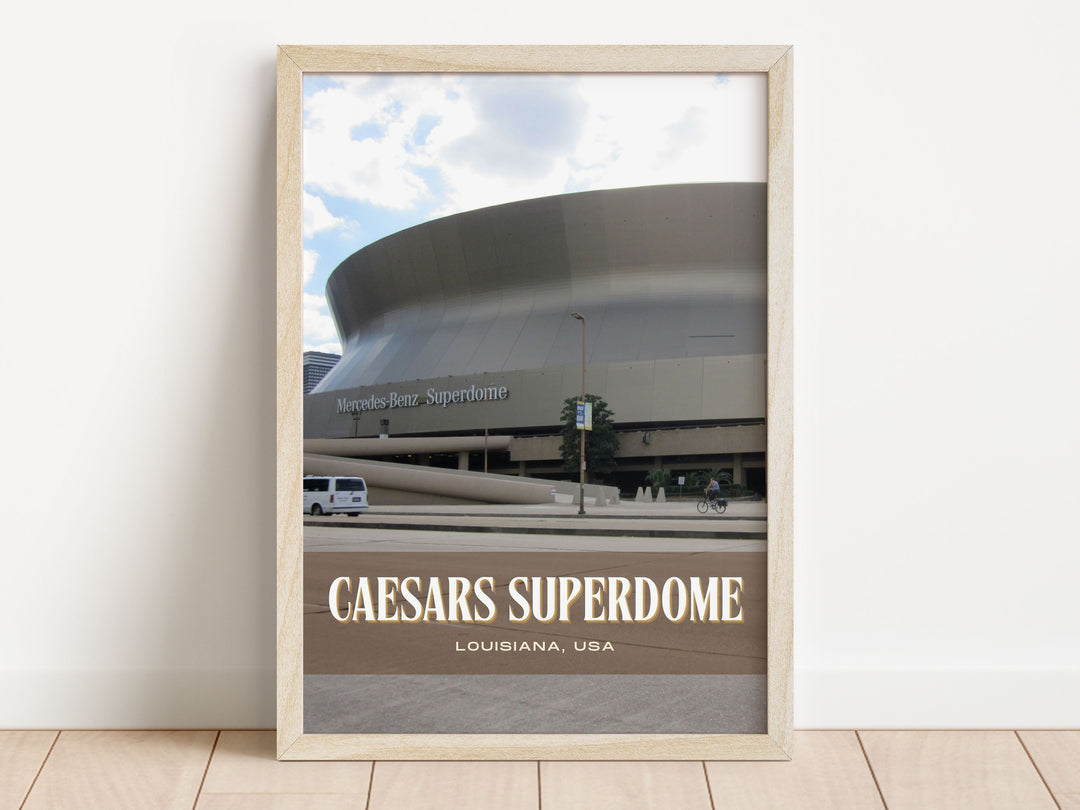 Caesars Superdome Stadium Football Wall Art