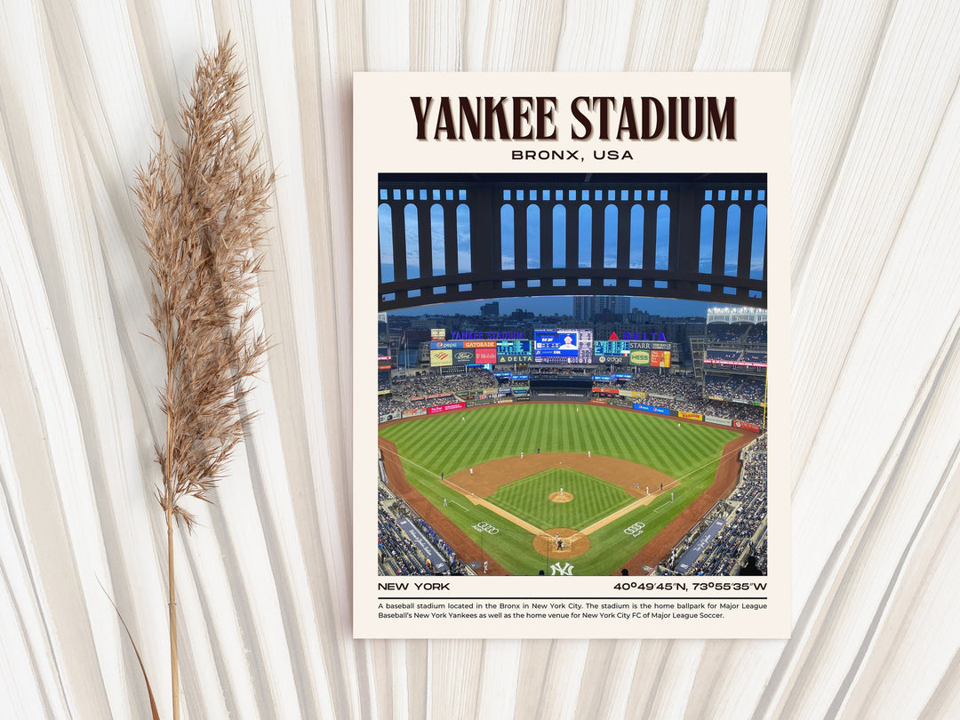 Yankee Stadium Baseball Retro Wall Art